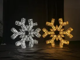 2.5 FT 3D Snowflake Cool White With Cool White Flashing Effects