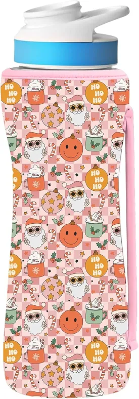 32oz Christmas Sleeve Compatible With Cirkul Water Bottle for Plastic And Stainless Steel Bottles 32oz Neoprene Sweat-Wicking Material Insulated Cover Designed With Handles Christmas
