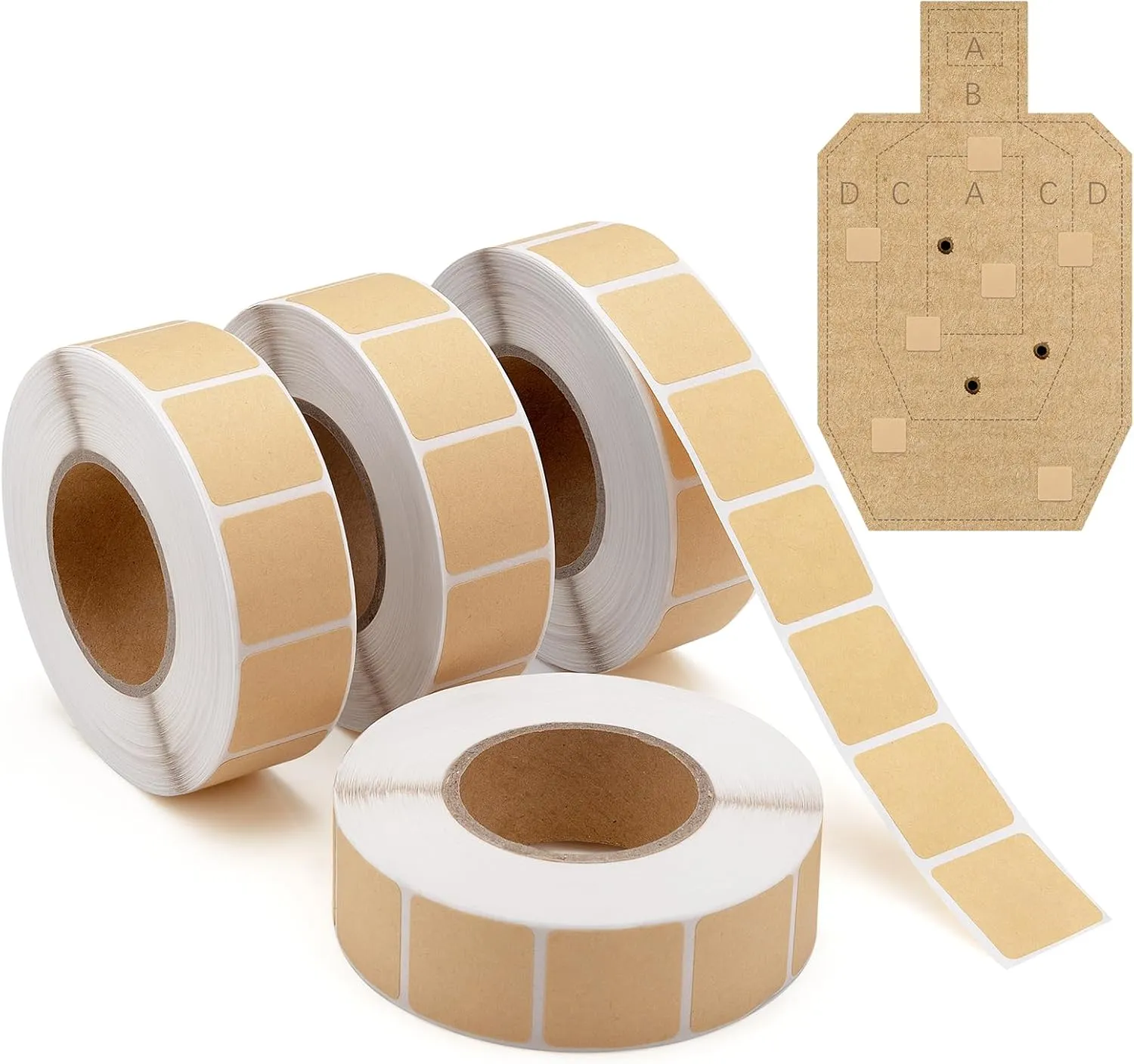 4000 Pieces 0.87 Inch Target Pasters Tape, Portable Roll Design, Self-Adhesive Shooting Stickers for Marking Shots on Glass, Paper, Target Repair