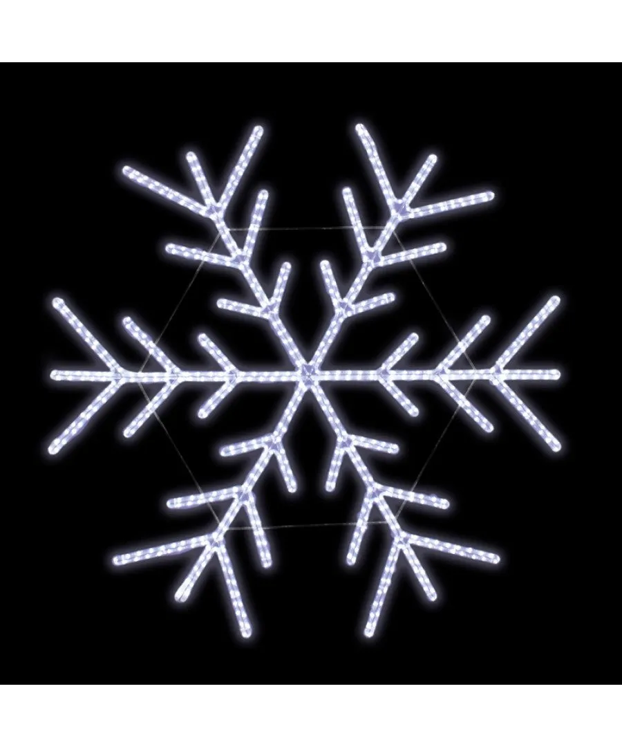 5' LED Ropelight Majestic Snowflake Pole Mount