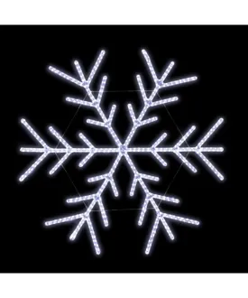 5' LED Ropelight Majestic Snowflake Pole Mount