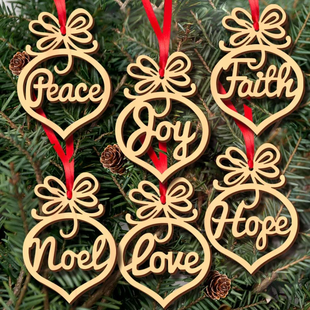 6 Pcs Christmas Decorations For Xmas Tree Decoration Hanging Ornament Gifts