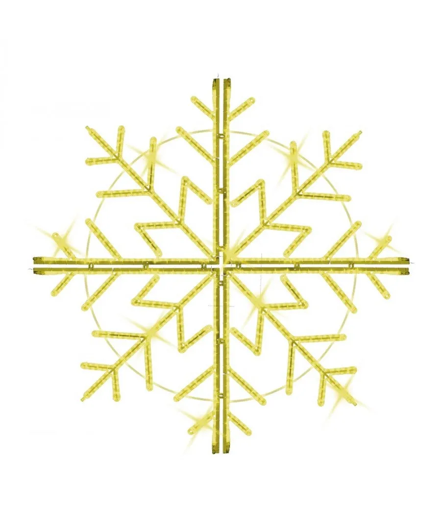 7' LED Rope Light Hanging Snowflake Chandelier