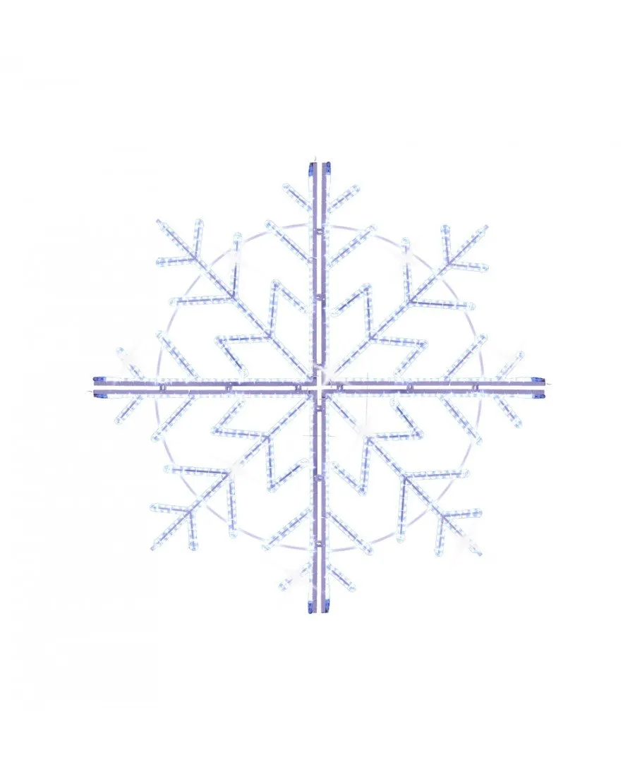 7' LED Rope Light Hanging Snowflake Chandelier