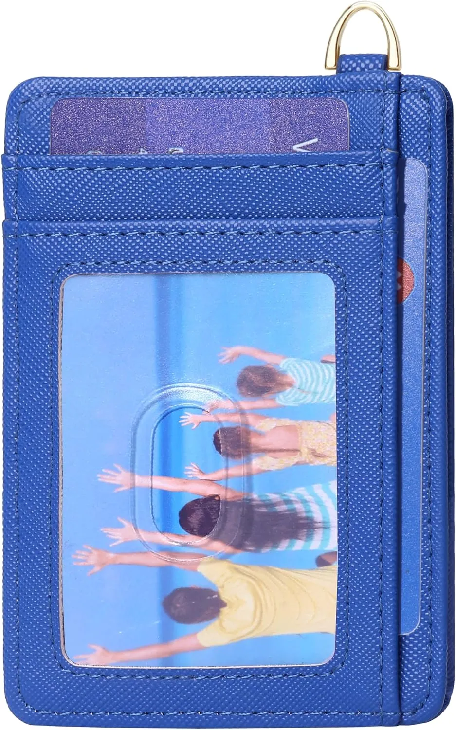 Badiya Credit Card Holder Slim Minimalist Wallet, Front Pocket Purse RFID Blocking Wallet Compact Card Case with ID Window for Women & Men