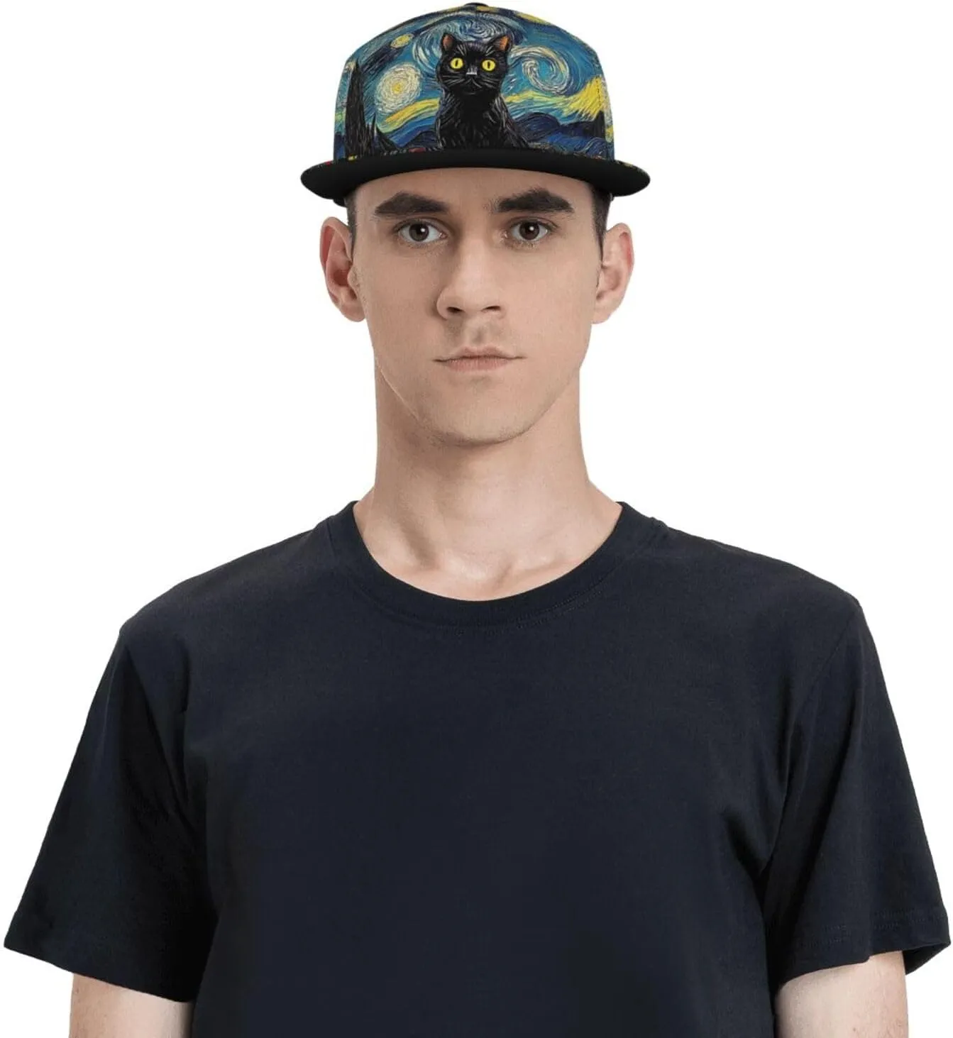 Baseball Cap Christmas Flat Brim Snapback Hat Men Women Hip Hop Cap Adjustable Trucker Hat for Adult Unisex