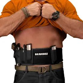 Belly Band Holster - by BRAVOBELT Athletic Performance Holster for Running, Jogging, Hiking - G17-43 S&W M&P 40 Shield | for Men & Women