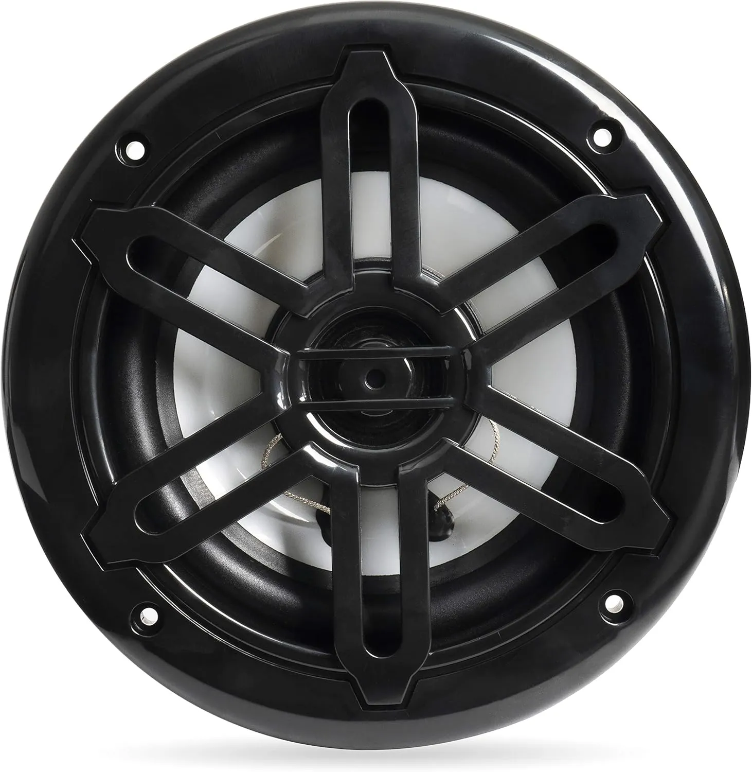 BELVA BMRGBBK 500W Peak (250W RMS) 6.5" 2-Way Coaxial Marine Speakers with Multi-Color LED Lighting for Boats/ATV/UTV/SxS/Powersport
