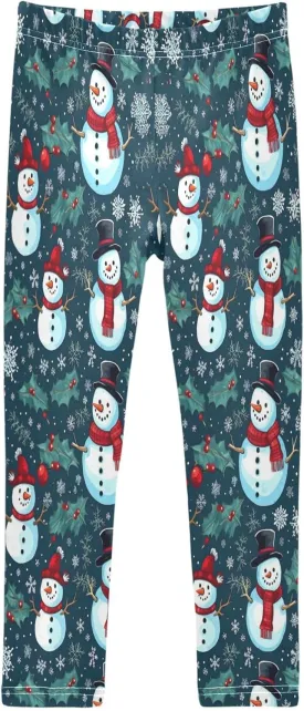 Boccsty Christmas Leggings Winter Kids Yoga Pants Dance Active Tights 4T-10T