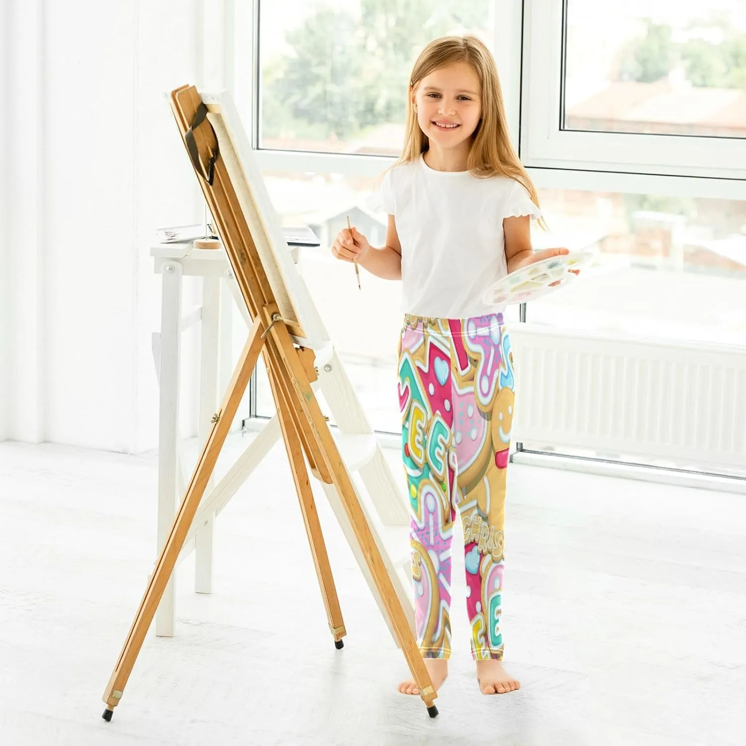Boccsty Christmas Leggings Winter Kids Yoga Pants Dance Active Tights 4T-10T