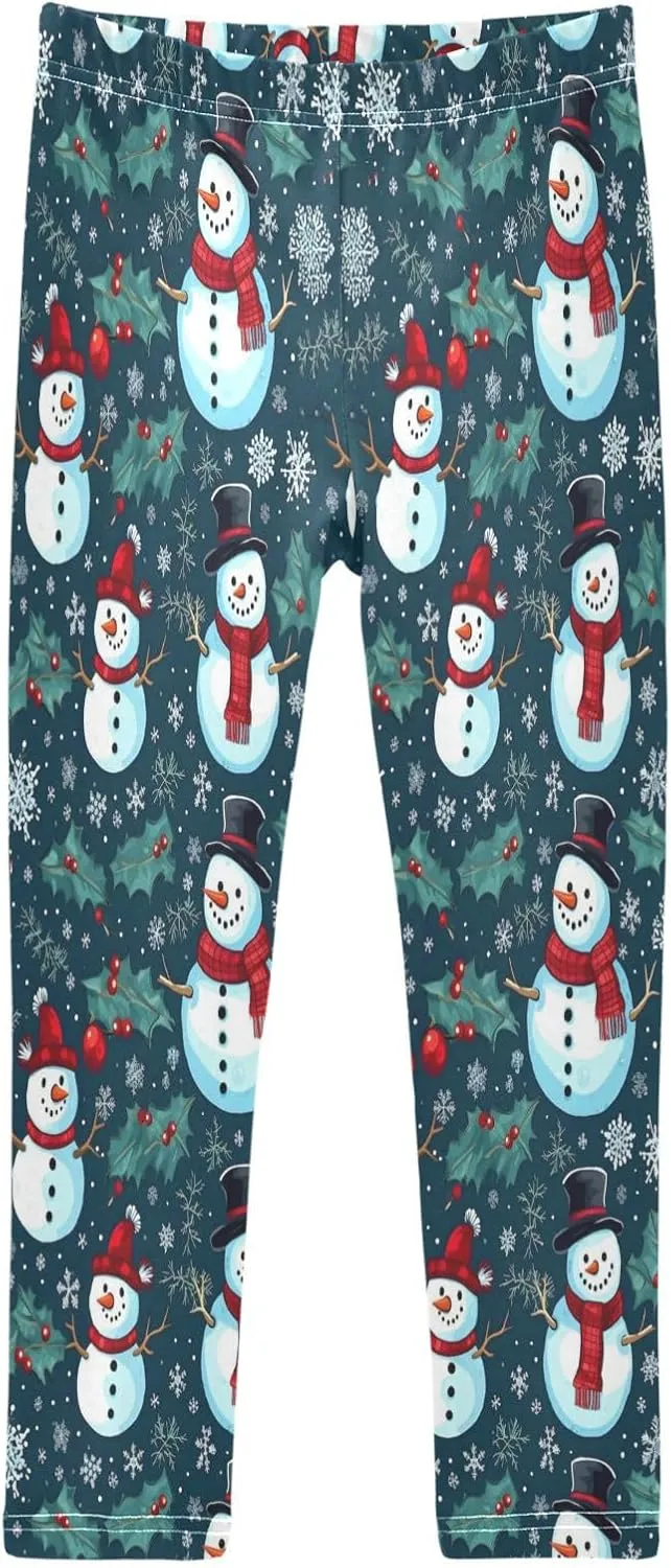Boccsty Christmas Leggings Winter Kids Yoga Pants Dance Active Tights 4T-10T