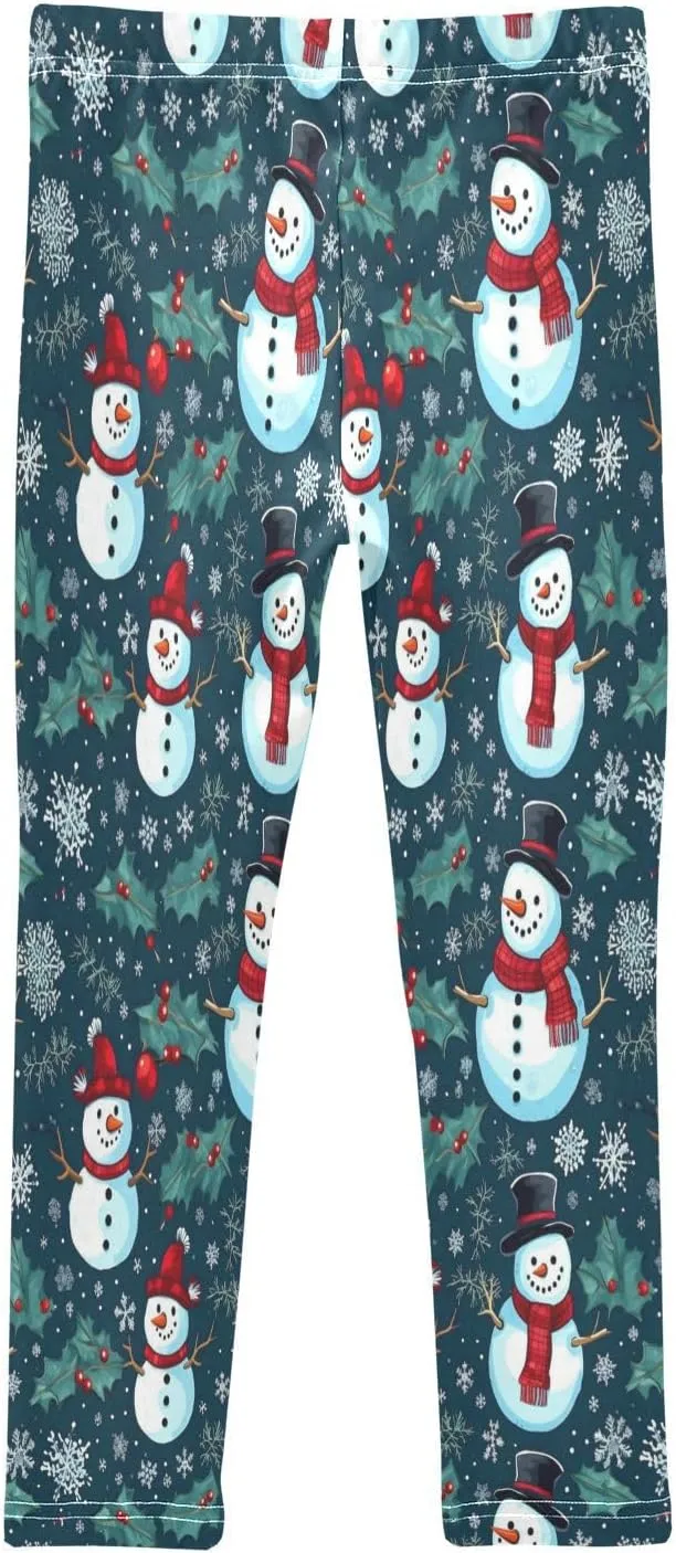 Boccsty Christmas Leggings Winter Kids Yoga Pants Dance Active Tights 4T-10T