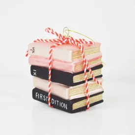 Book Club Glass Ornament, Pink