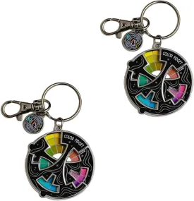 Color Fidget Enamel Pin, Color Fidget Wheel for Artists, 3 in 1 Pin & Keychain & Magnet Anxiety Relief Badge