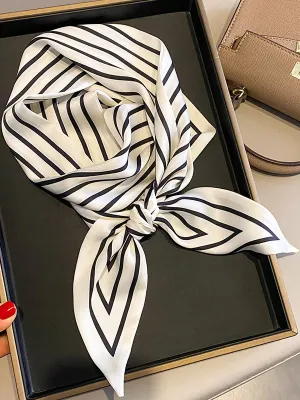 Contrast Color Striped Shawl&Scarf
