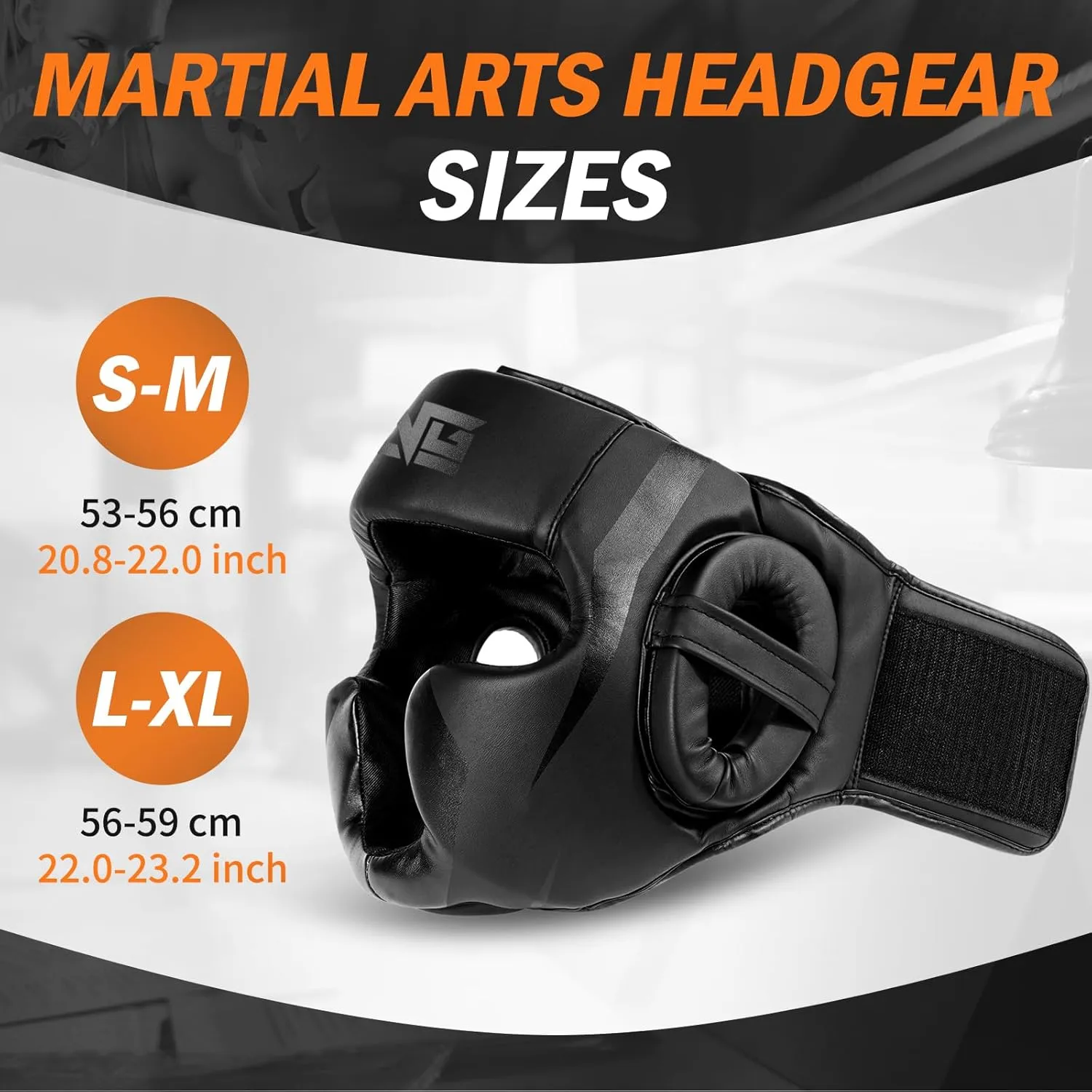 FIVING Headgear for Boxing,Martial Arts Headgear,Kickboxing Head Gear for Muay Thai,Grappling, Sparring, Kickboxing, Karate, Taekwondo