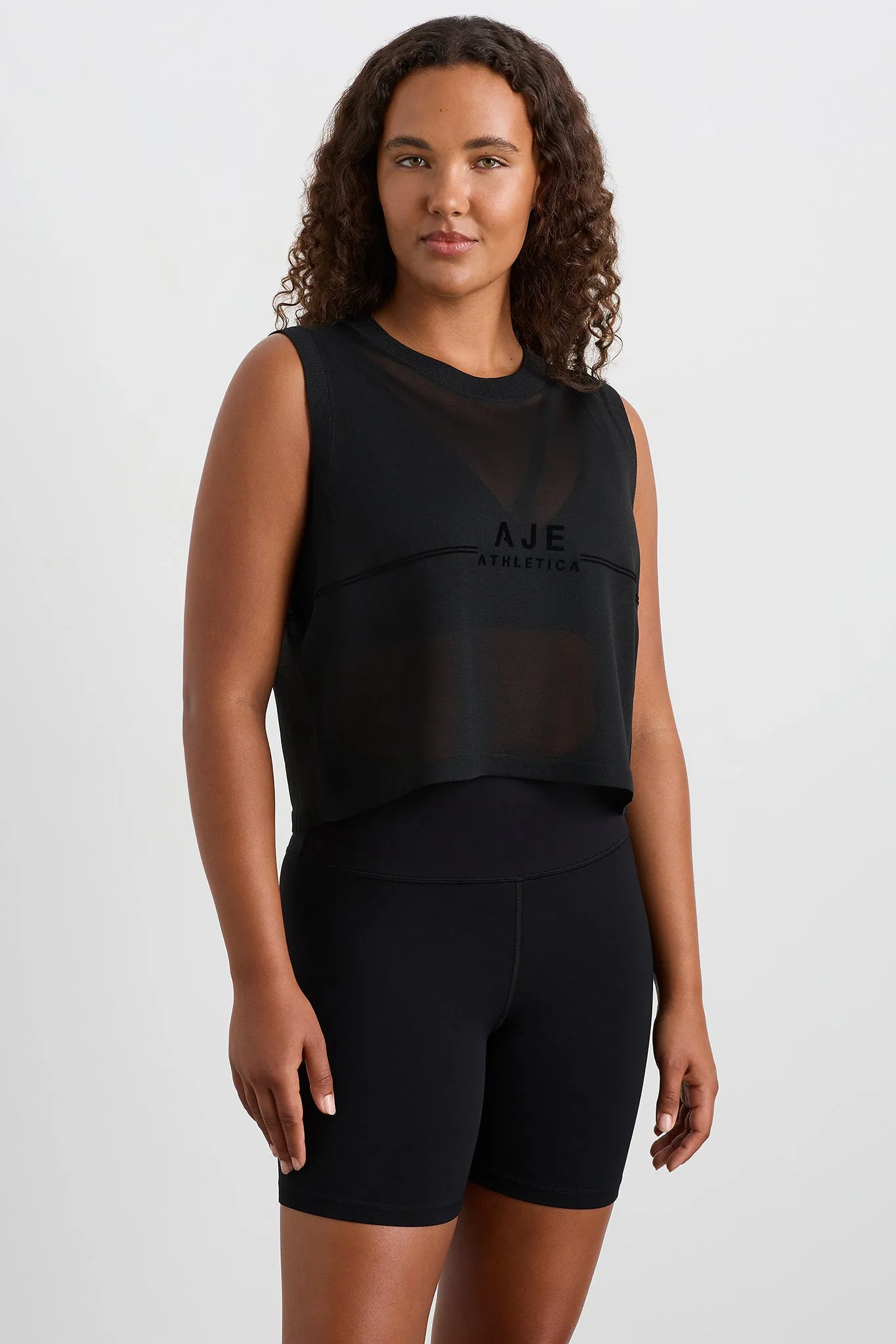 Flocked Logo Knit Tank 150