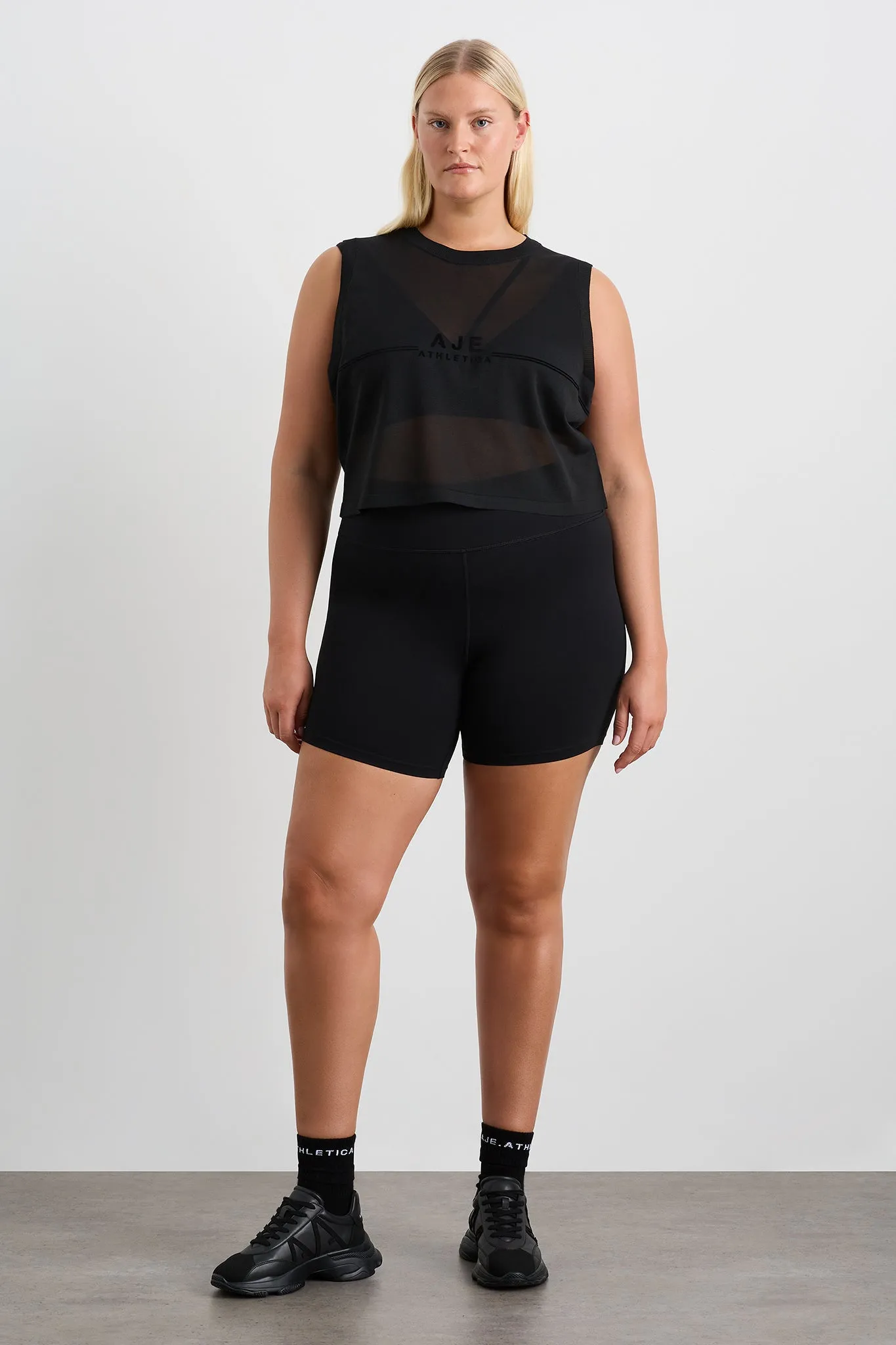 Flocked Logo Knit Tank 150