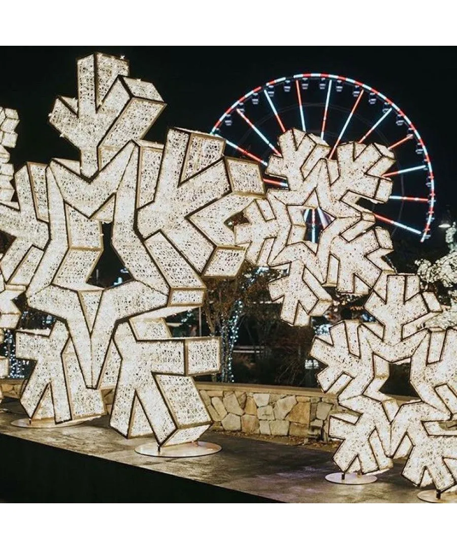 Giant Illuminated Snowflake Props
