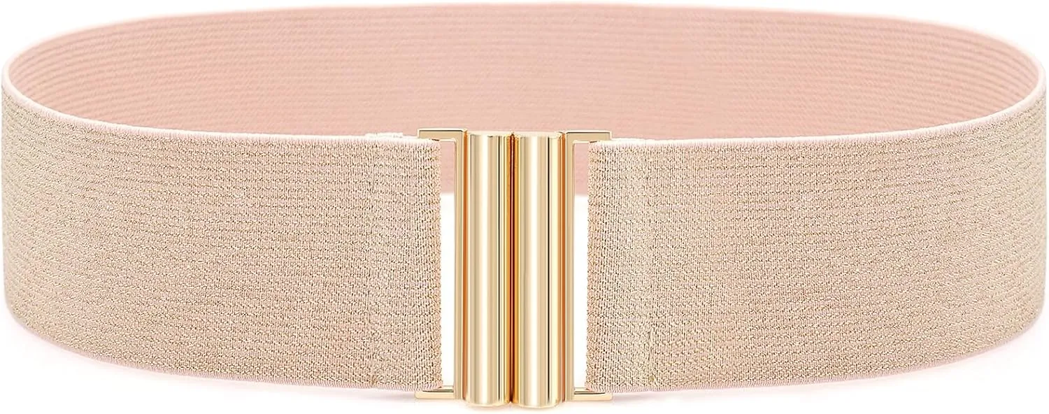 Glamorstar Wide Stretchy Waist Belt for Women Elastic Belt for Dresses