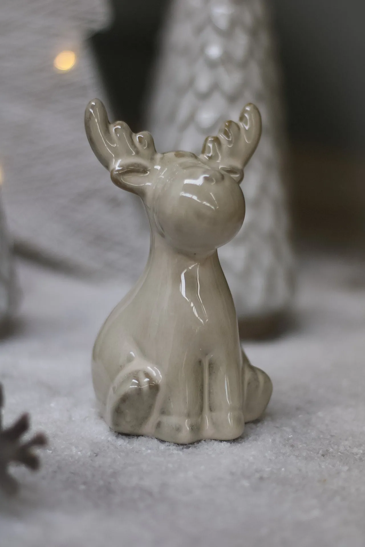 Glazed Ceramic Christmas Reindeer