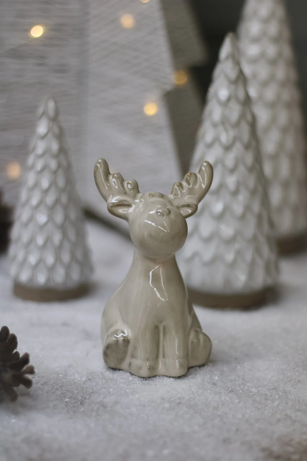 Glazed Ceramic Christmas Reindeer