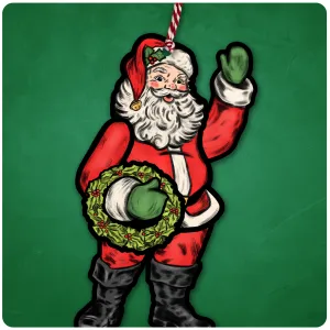 Large Santa Claus Vintage Inspired Jointed Christmas Ornament