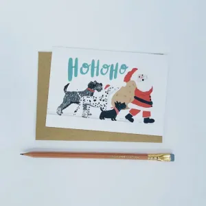 Lomond Paper Co Dogs "Ho Ho Ho" Christmas Card