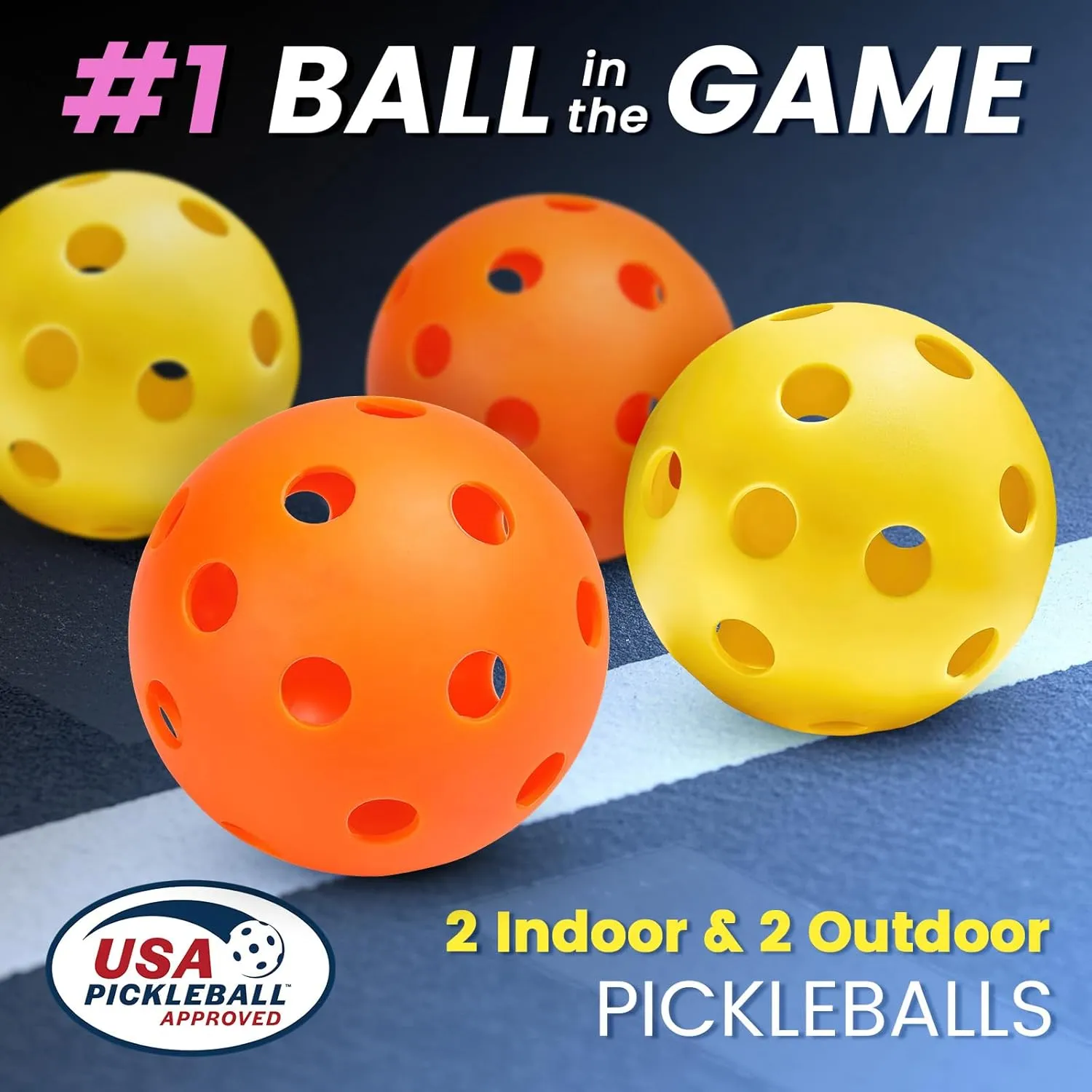 Mayboom Pickleball Paddles Set of 2 or 4, USAPA Approved Pickleball Paddles Set with 4 Pickleball Balls and Pickleball Carry Bag, Fiberglass Pickle Ball Rackets 2 Pack Gifts for Beginners&Pros