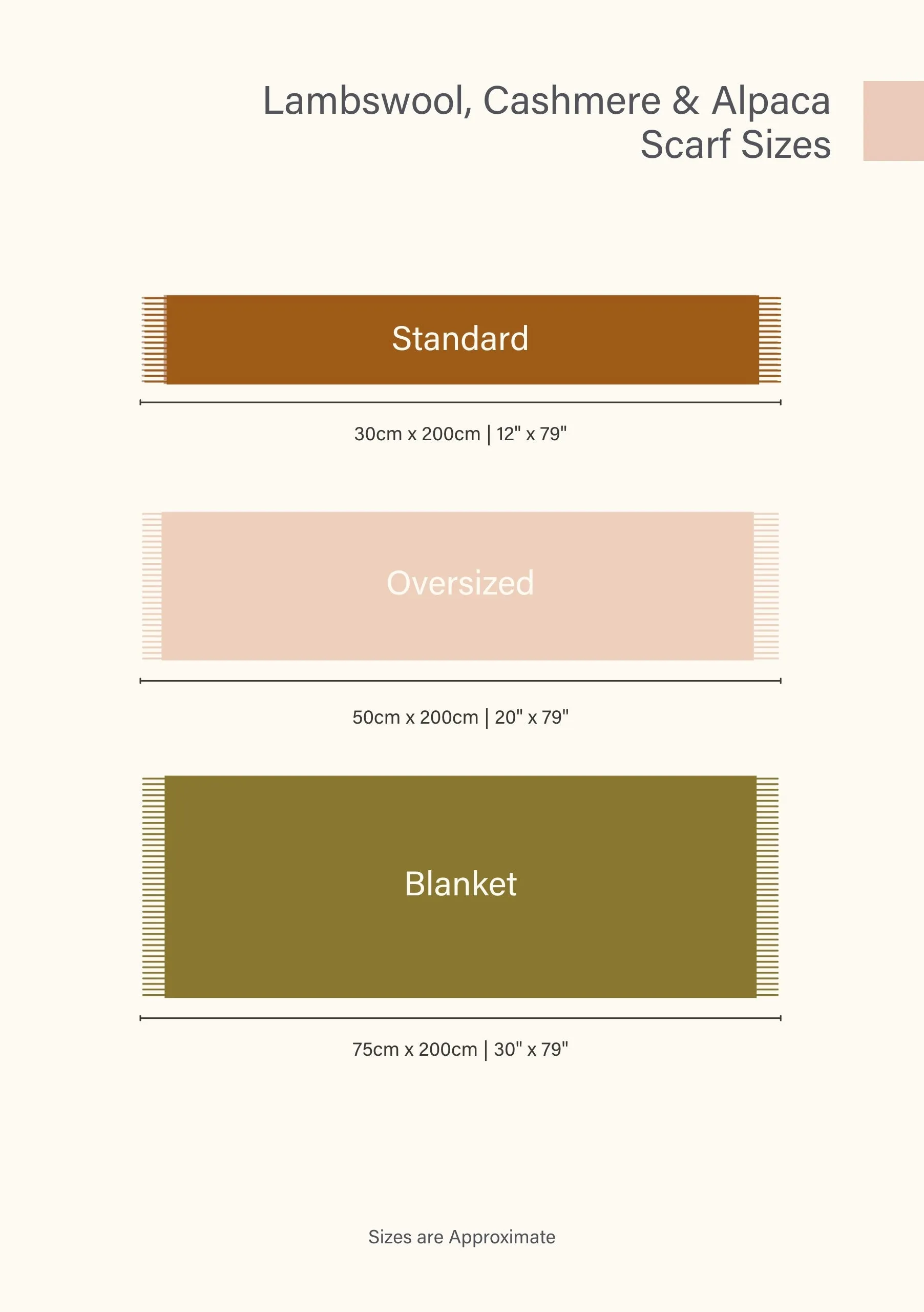 Men's Cashmere Scarf in Camel