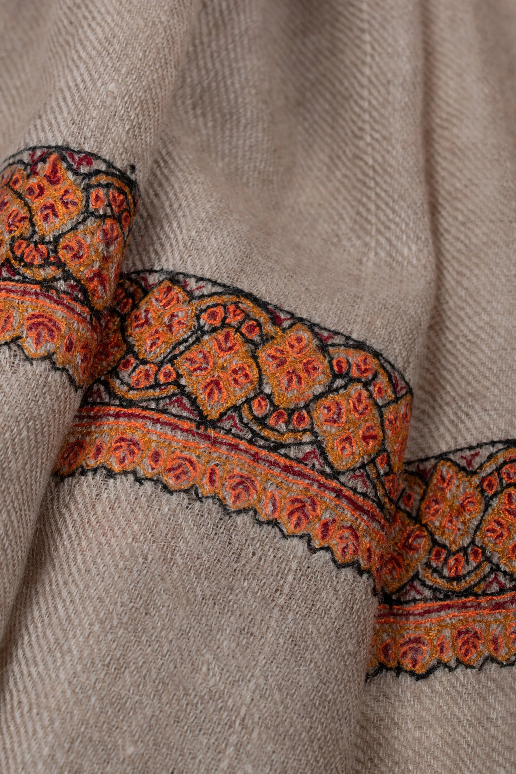 Organic Natural Cashmere Shawls, Original Colors, Undyed Scarves, Kashmir Pashmina, Handmade Gifts, Christmas Presents, 40x80" - ISLA