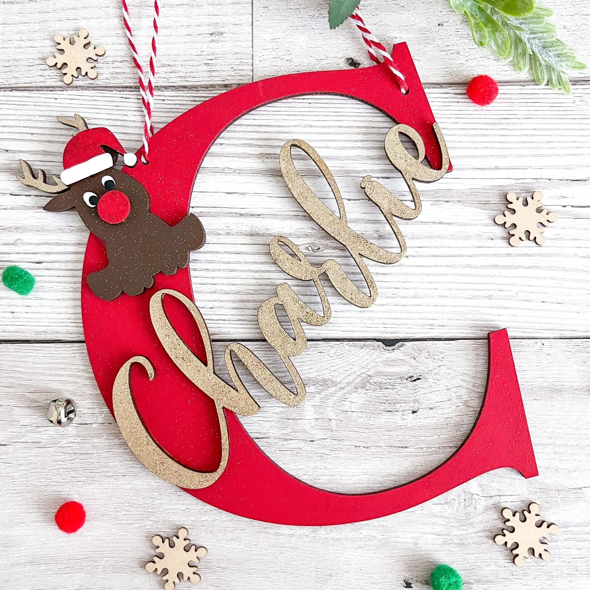 Personalised Kids Name Large Christmas Decoration