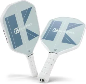 Pickleball Paddle, Carbon Fiber Surface with Reinforced 16mm Polypropylene Honeycomb Core, Perforated Grip, USA Pickleball Approved, 2 Paddles with 4 PE Balls& 1 Bag