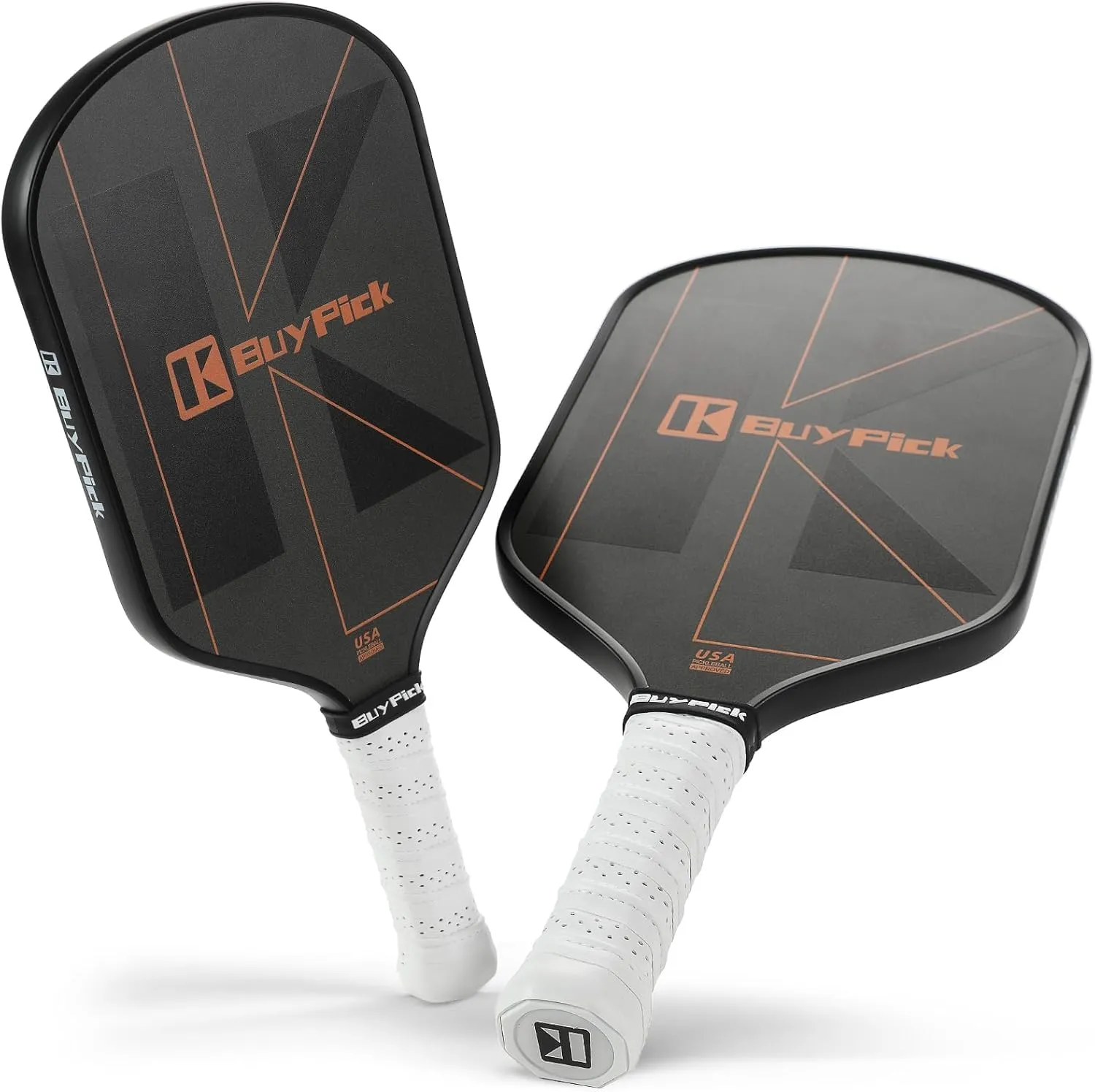 Pickleball Paddle, Carbon Fiber Surface with Reinforced 16mm Polypropylene Honeycomb Core, Perforated Grip, USA Pickleball Approved