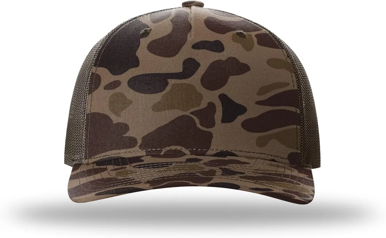 Richardson 112 Trucker Hat - 5 Panel Premium Adjustable Snapback Hat - Structured Richardson Blank Caps