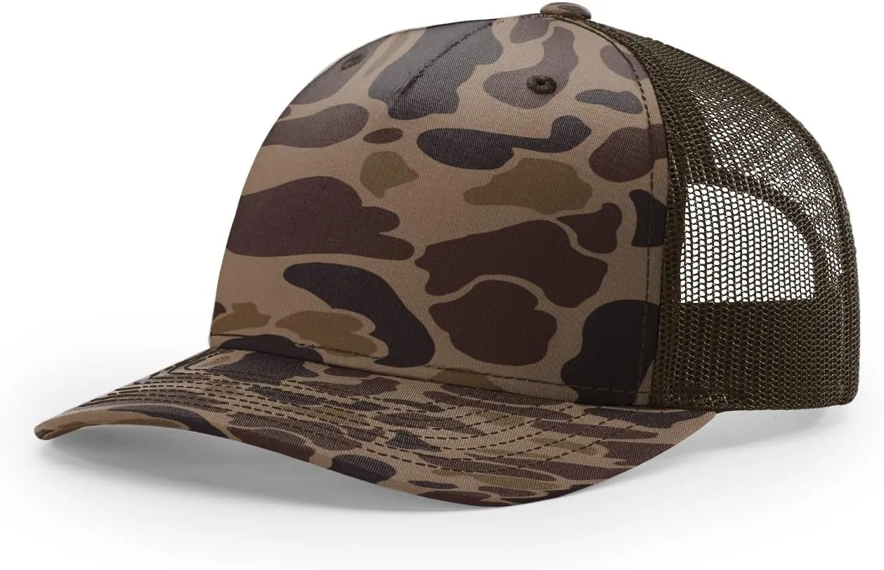 Richardson 112 Trucker Hat - 5 Panel Premium Adjustable Snapback Hat - Structured Richardson Blank Caps