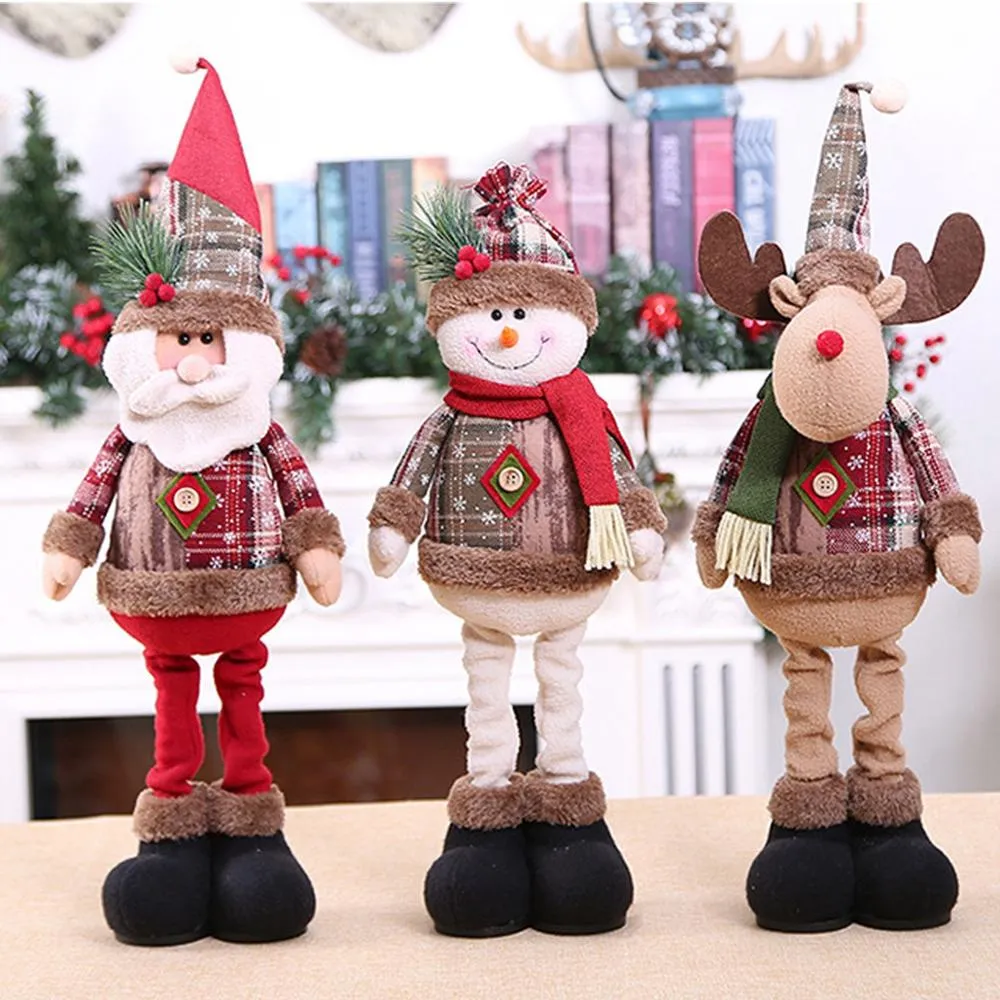 Santa Claus Christmas Doll Merry Christmas Decorations for Home Elk Christmas Ornaments Xmas Tree Decor  Navidad Natal Gifts