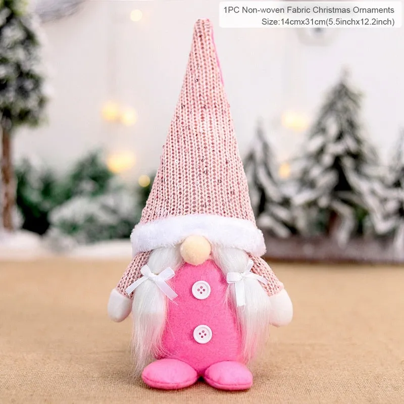 Santa Claus Christmas Doll Merry Christmas Decorations for Home Elk Christmas Ornaments Xmas Tree Decor  Navidad Natal Gifts