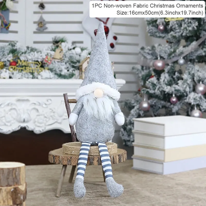 Santa Claus Christmas Doll Merry Christmas Decorations for Home Elk Christmas Ornaments Xmas Tree Decor  Navidad Natal Gifts