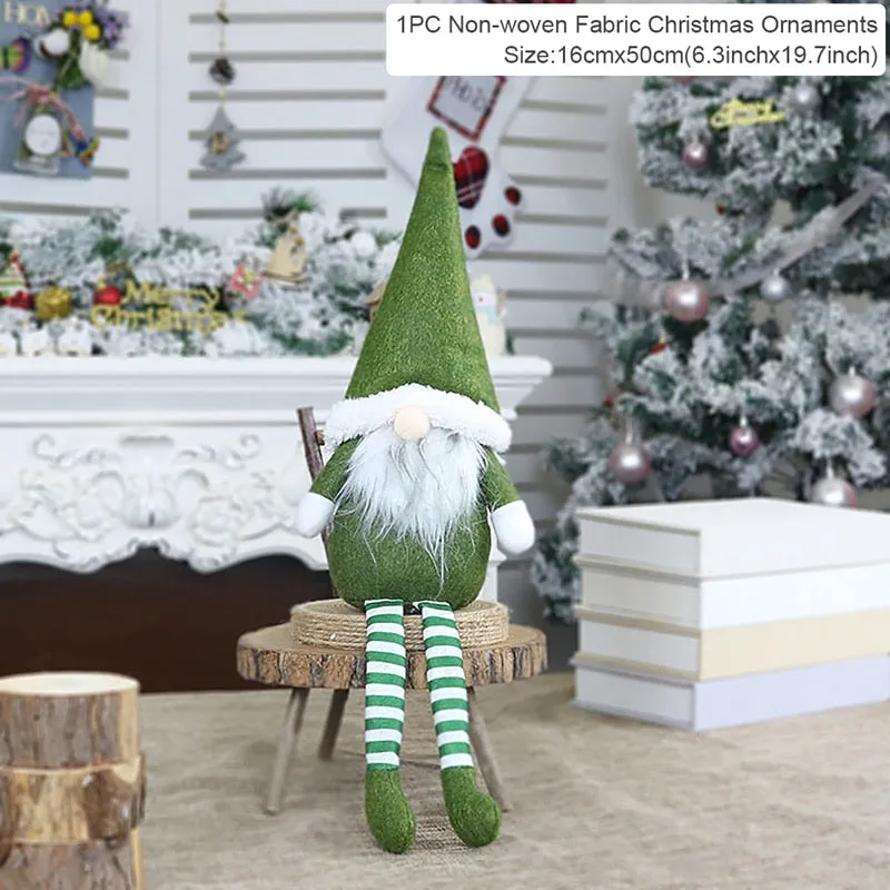 Santa Claus Christmas Doll Merry Christmas Decorations for Home Elk Christmas Ornaments Xmas Tree Decor  Navidad Natal Gifts