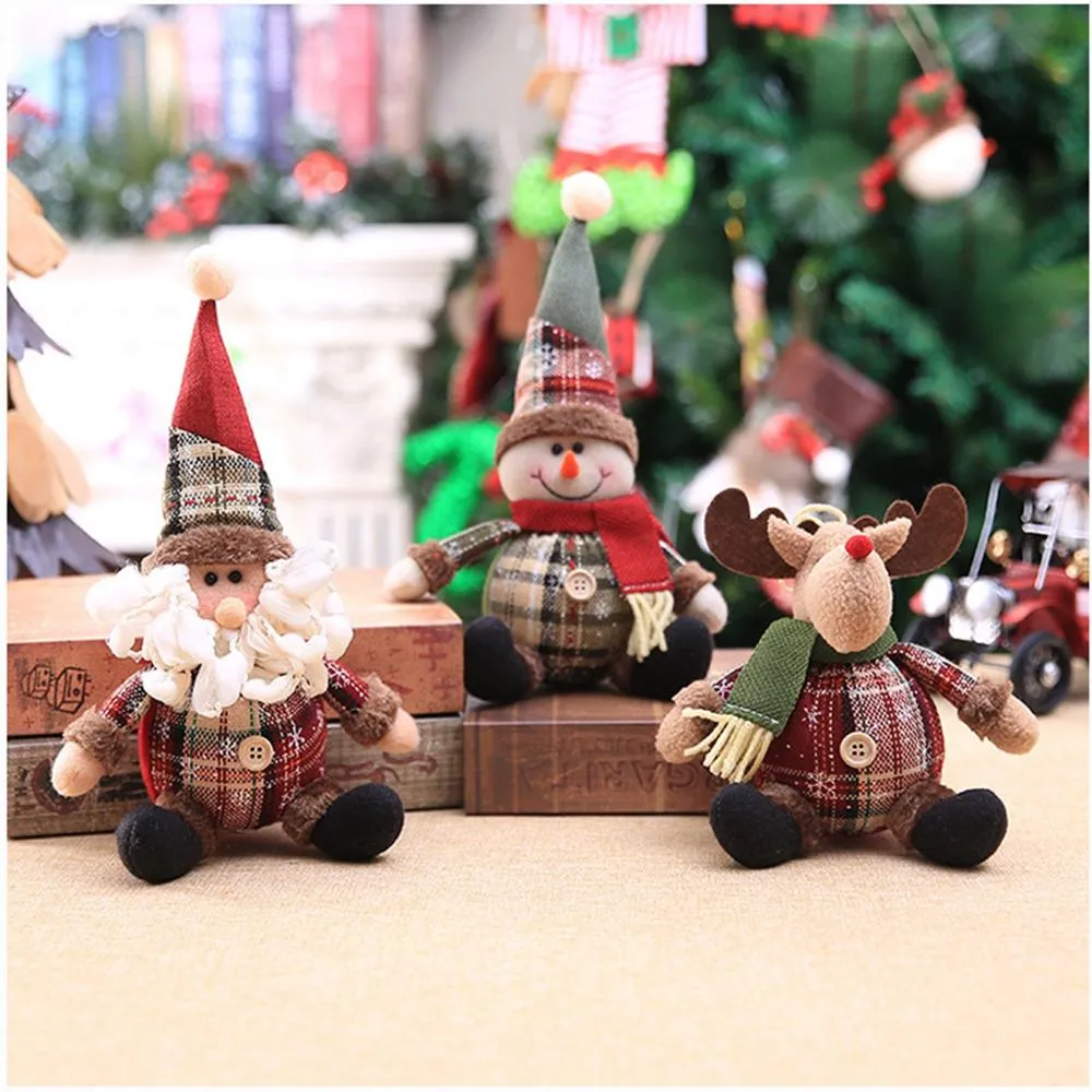 Santa Claus Christmas Doll Merry Christmas Decorations for Home Elk Christmas Ornaments Xmas Tree Decor  Navidad Natal Gifts
