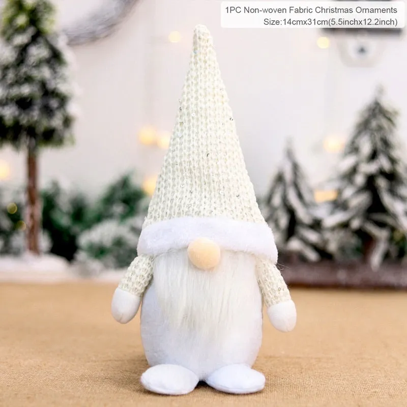 Santa Claus Christmas Doll Merry Christmas Decorations for Home Elk Christmas Ornaments Xmas Tree Decor  Navidad Natal Gifts
