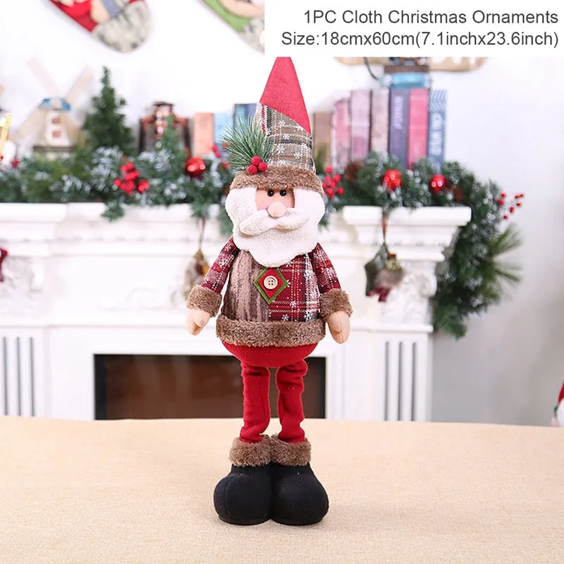Santa Claus Christmas Doll Merry Christmas Decorations for Home Elk Christmas Ornaments Xmas Tree Decor  Navidad Natal Gifts