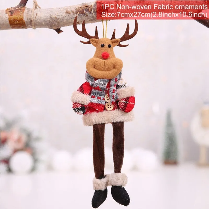 Santa Claus Christmas Doll Merry Christmas Decorations for Home Elk Christmas Ornaments Xmas Tree Decor  Navidad Natal Gifts