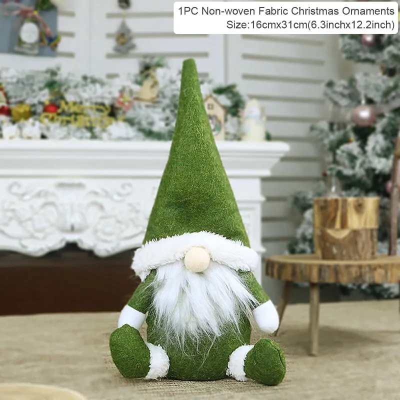 Santa Claus Christmas Doll Merry Christmas Decorations for Home Elk Christmas Ornaments Xmas Tree Decor  Navidad Natal Gifts
