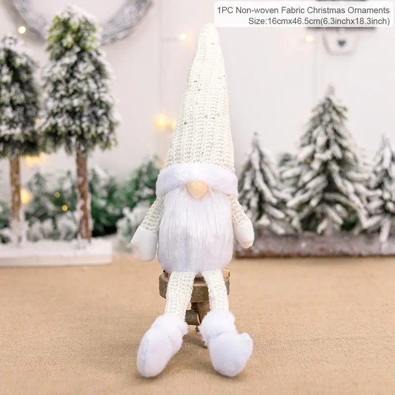 Santa Claus Christmas Doll Merry Christmas Decorations for Home Elk Christmas Ornaments Xmas Tree Decor  Navidad Natal Gifts