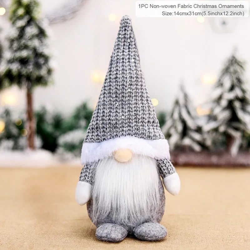 Santa Claus Christmas Doll Merry Christmas Decorations for Home Elk Christmas Ornaments Xmas Tree Decor  Navidad Natal Gifts
