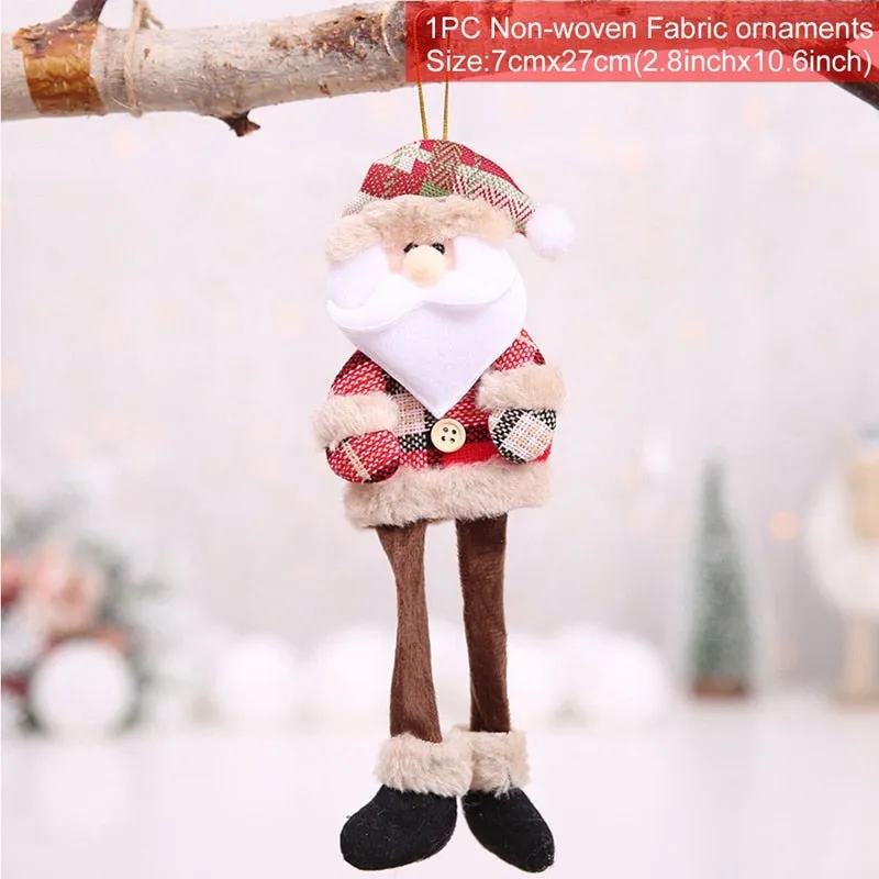 Santa Claus Christmas Doll Merry Christmas Decorations for Home Elk Christmas Ornaments Xmas Tree Decor  Navidad Natal Gifts