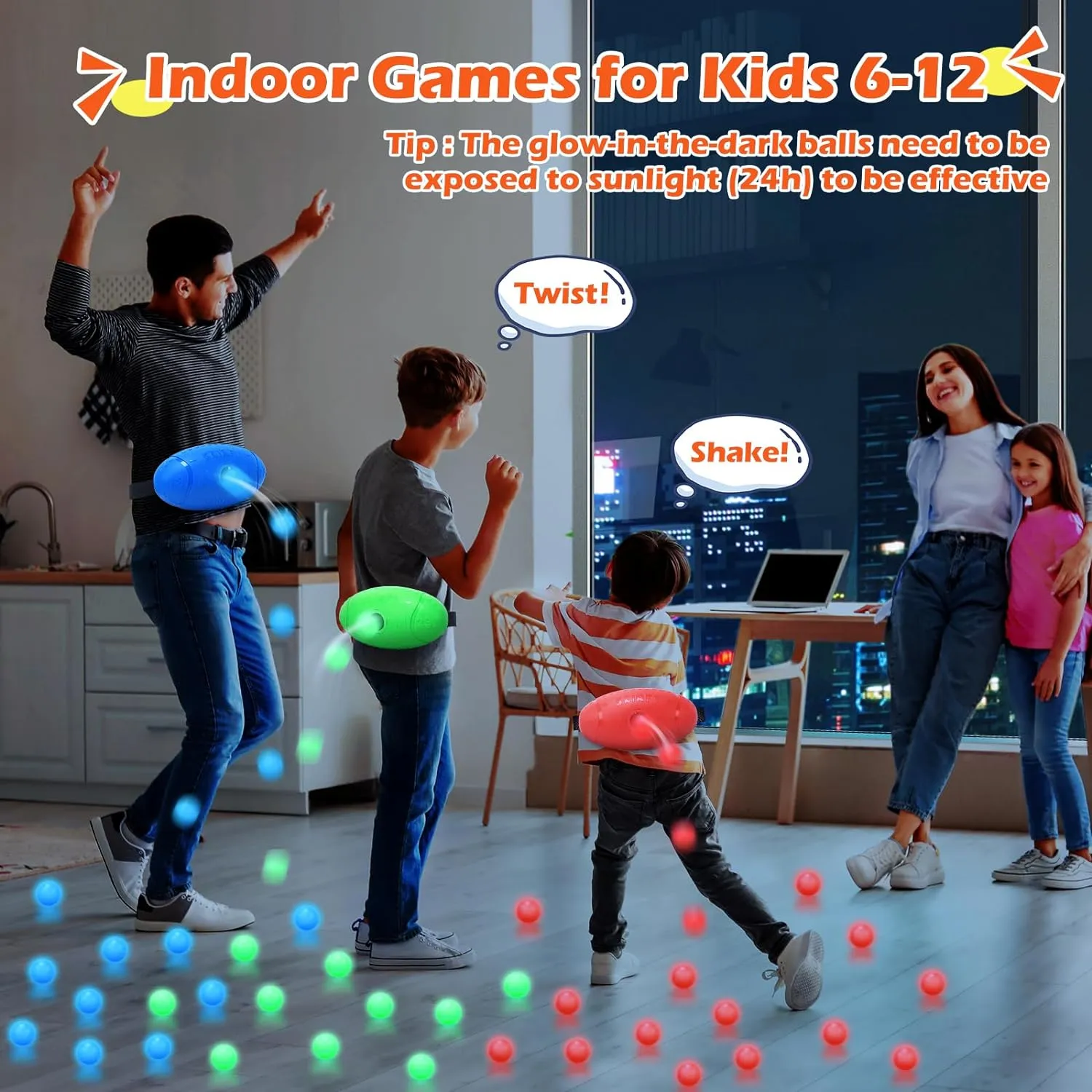 Skirfy Party Shaking Swing Balls Game Set for Kids Adults,Backyard Family Toy with 40 Balls, Birthday Easter Games Outdoors Indoors Bachelorette Party Games for Boys and Girls Age 5 6 7 8 9 