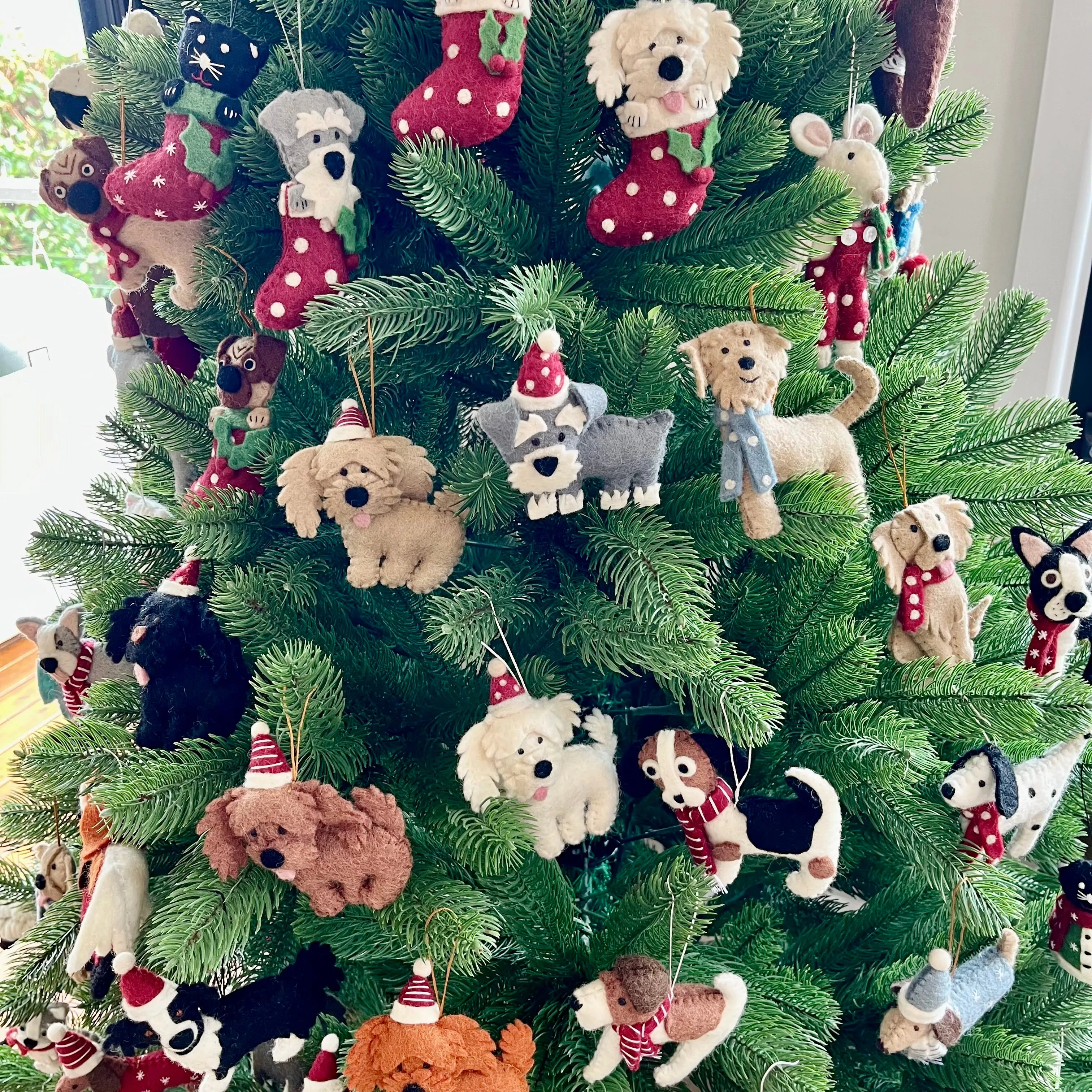 Staffy dog Christmas Decoration